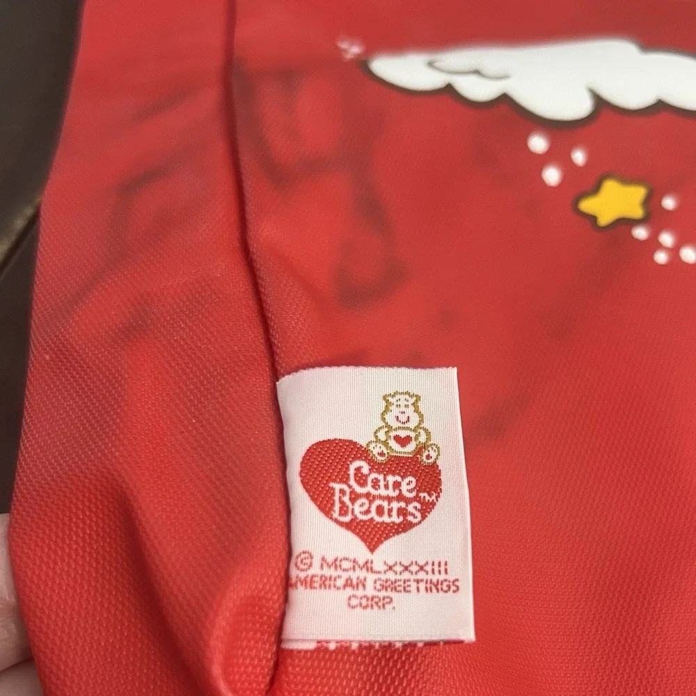 Vintage Care Bears‎ Garment Bag 1983 Red Travel Zip Rainbow Strap 28.5